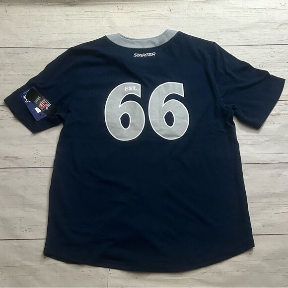 Starter Dallas Cowboys Baseball Jersey Blue Size Men’s Large - Picture 2 of 8